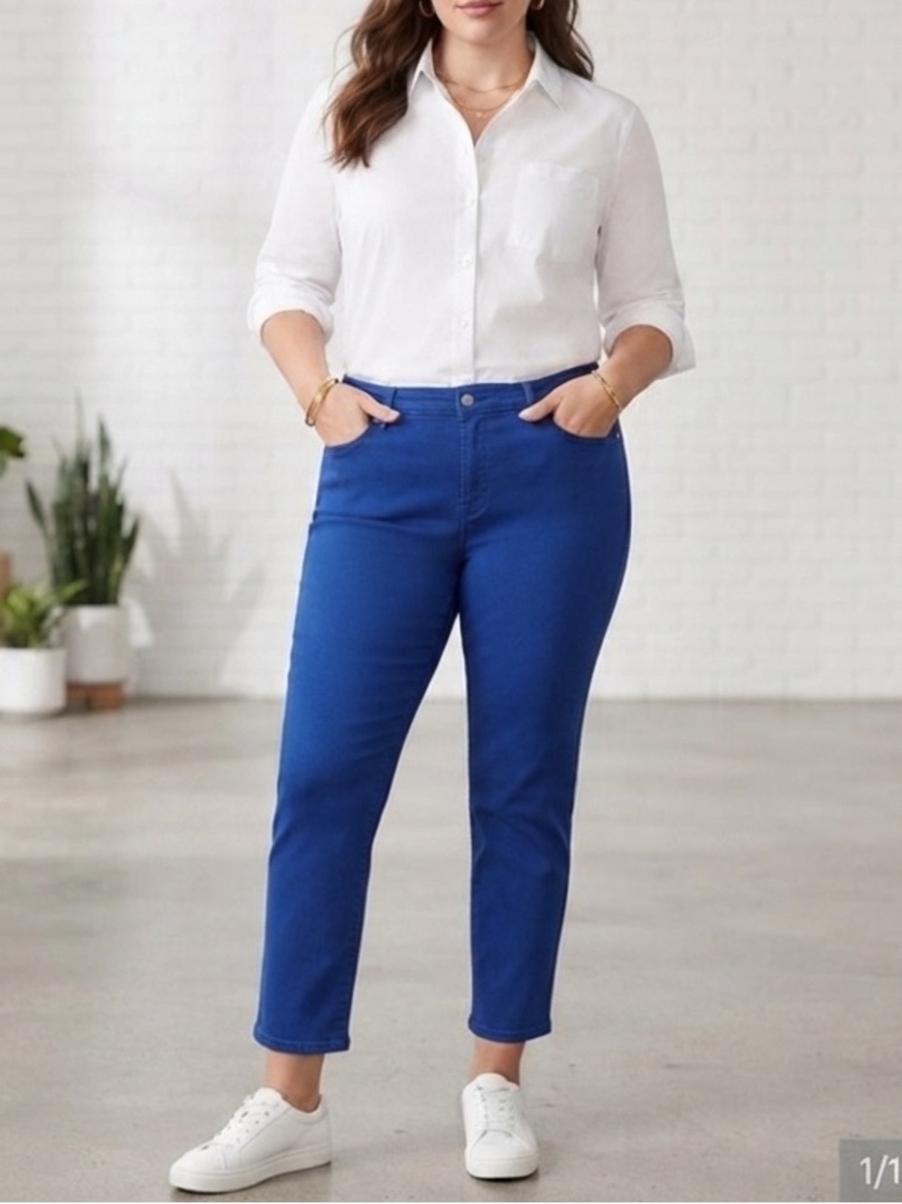 Chico's Crop - So Slimming Royal Blue Crop Jeans
